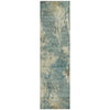 Piper Looms Chantille Abstract ACN2066 Teal Machine Washable Area Rug Runner Main Image