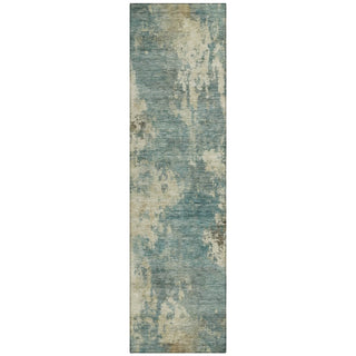 Piper Looms Chantille Abstract ACN2066 Teal Machine Washable Area Rug Runner Main Image
