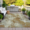 Piper Looms Chantille Abstract ACN2066 Terracotta Machine Washable Area Rug Outdoor Lifestyle Image Feature