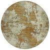 Piper Looms Chantille Abstract ACN2066 Terracotta Machine Washable Area Rug Round Main Image