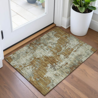 Piper Looms Chantille Abstract ACN2066 Terracotta Machine Washable Area Rug Scatter Lifestyle Image Feature