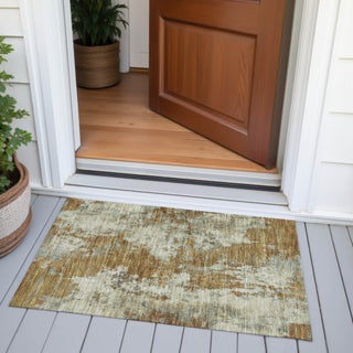 Piper Looms Chantille Abstract ACN2066 Terracotta Machine Washable Area Rug Scatter Outdoor Lifestyle Image Feature