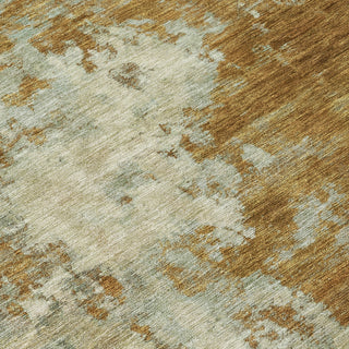 Piper Looms Chantille Abstract ACN2066 Terracotta Machine Washable Area Rug Swatch Image