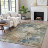 Piper Looms Chantille Abstract ACN2067 Blue Machine Washable Area Rug Lifestyle Image Feature