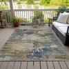 Piper Looms Chantille Abstract ACN2067 Blue Machine Washable Area Rug Outdoor Lifestyle Image Feature