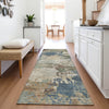 Piper Looms Chantille Abstract ACN2067 Blue Machine Washable Area Rug Runner Lifestyle Image Feature
