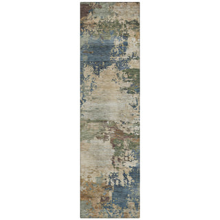 Piper Looms Chantille Abstract ACN2067 Blue Machine Washable Area Rug Runner Main Image