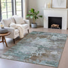 Piper Looms Chantille Abstract ACN2067 Brown Machine Washable Area Rug Lifestyle Image Feature