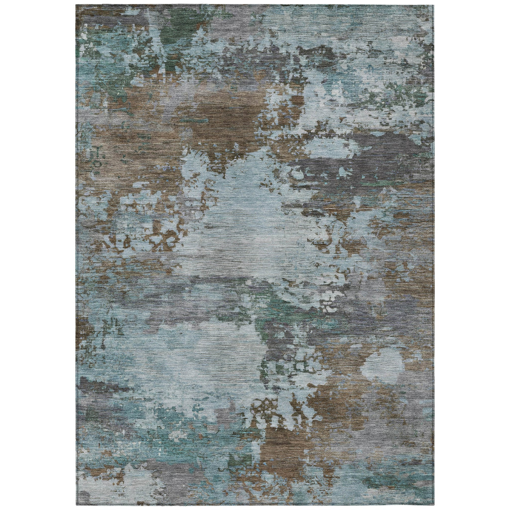 Piper Looms Chantille Abstract ACN2067 Brown Machine Washable Area Rug main image