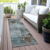 Piper Looms Chantille Abstract ACN2067 Brown Machine Washable Area Rug Runner Outdoor Lifestyle Image Feature