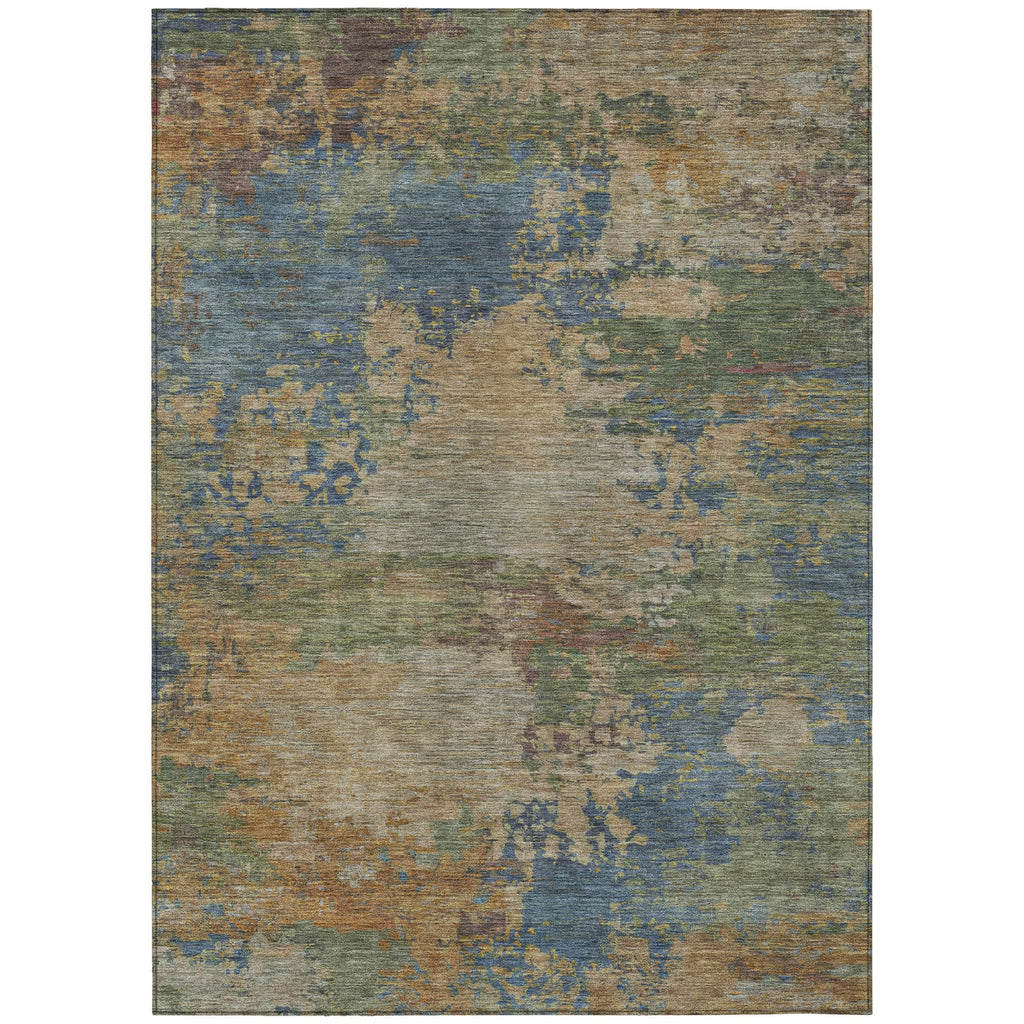 Piper Looms Chantille Abstract ACN2067 Denim Machine Washable Area Rug main image