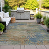 Piper Looms Chantille Abstract ACN2067 Denim Machine Washable Area Rug Outdoor Lifestyle Image Feature