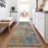 Piper Looms Chantille Abstract ACN2067 Denim Machine Washable Area Rug Runner Lifestyle Image Feature