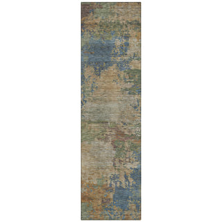 Piper Looms Chantille Abstract ACN2067 Denim Machine Washable Area Rug Runner Main Image