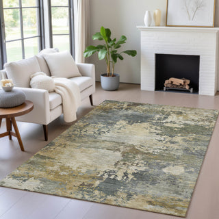 Piper Looms Chantille Abstract ACN2067 Gray Machine Washable Area Rug Lifestyle Image Feature