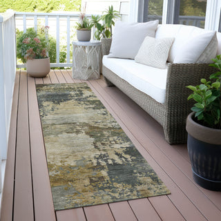Piper Looms Chantille Abstract ACN2067 Gray Machine Washable Area Rug Runner Outdoor Lifestyle Image Feature