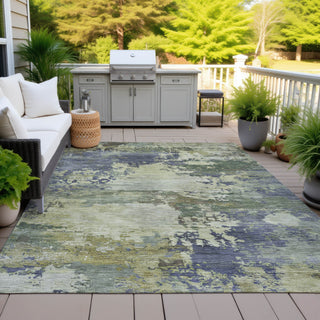 Piper Looms Chantille Abstract ACN2067 Purple Machine Washable Area Rug Outdoor Lifestyle Image Feature
