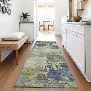 Piper Looms Chantille Abstract ACN2067 Purple Machine Washable Area Rug Runner Lifestyle Image Feature