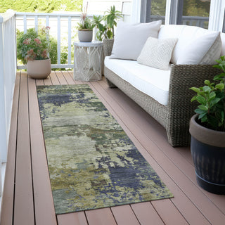 Piper Looms Chantille Abstract ACN2067 Purple Machine Washable Area Rug Runner Outdoor Lifestyle Image Feature