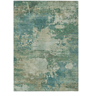 Piper Looms Chantille Abstract ACN2067 Teal Machine Washable Area Rug main image