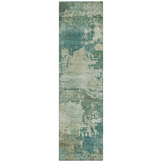 Piper Looms Chantille Abstract ACN2067 Teal Machine Washable Area Rug Runner Main Image