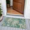 Piper Looms Chantille Abstract ACN2067 Teal Machine Washable Area Rug Scatter Outdoor Lifestyle Image Feature
