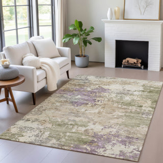 Piper Looms Chantille Abstract ACN2068 Beige Machine Washable Area Rug Lifestyle Image Feature