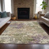 Piper Looms Chantille Abstract ACN2068 Beige Machine Washable Area Rug Lifestyle Image Feature