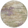 Piper Looms Chantille Abstract ACN2068 Beige Machine Washable Area Rug Round Main Image