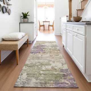 Piper Looms Chantille Abstract ACN2068 Beige Machine Washable Area Rug Runner Lifestyle Image Feature