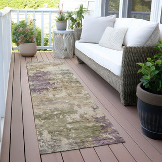 Piper Looms Chantille Abstract ACN2068 Beige Machine Washable Area Rug Runner Outdoor Lifestyle Image Feature