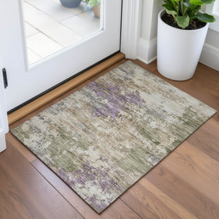 Piper Looms Chantille Abstract ACN2068 Beige Machine Washable Area Rug Scatter Lifestyle Image Feature