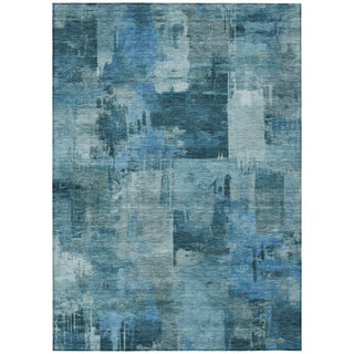 Piper Looms Chantille Abstract ACN2069 Blue Machine Washable Area Rug main image
