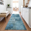 Piper Looms Chantille Abstract ACN2069 Blue Machine Washable Area Rug Runner Lifestyle Image Feature