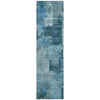 Piper Looms Chantille Abstract ACN2069 Blue Machine Washable Area Rug Runner Main Image