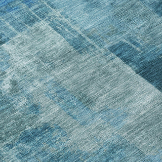 Piper Looms Chantille Abstract ACN2069 Blue Machine Washable Area Rug Swatch Image