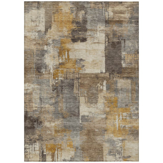 Piper Looms Chantille Abstract ACN2069 Brown Machine Washable Area Rug main image