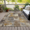 Piper Looms Chantille Abstract ACN2069 Brown Machine Washable Area Rug Outdoor Lifestyle Image Feature