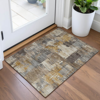 Piper Looms Chantille Abstract ACN2069 Brown Machine Washable Area Rug Scatter Lifestyle Image Feature