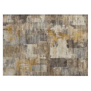 Piper Looms Chantille Abstract ACN2069 Brown Machine Washable Area Rug Scatter Main Image