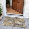 Piper Looms Chantille Abstract ACN2069 Brown Machine Washable Area Rug Scatter Outdoor Lifestyle Image Feature