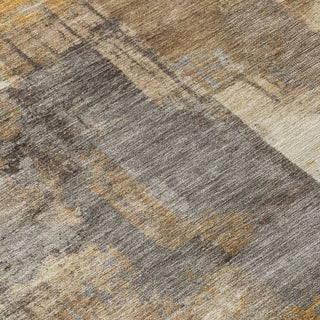 Piper Looms Chantille Abstract ACN2069 Brown Machine Washable Area Rug Swatch Image