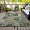 Piper Looms Chantille Abstract ACN2069 Green Machine Washable Area Rug Outdoor Lifestyle Image Feature