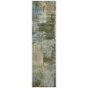 Piper Looms Chantille Abstract ACN2069 Green Machine Washable Area Rug Runner Main Image
