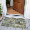 Piper Looms Chantille Abstract ACN2069 Green Machine Washable Area Rug Scatter Outdoor Lifestyle Image Feature