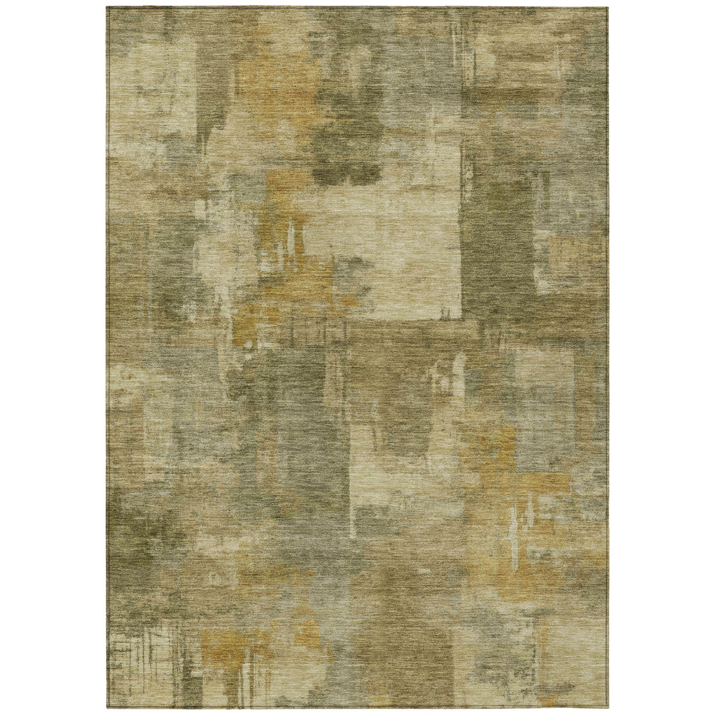 Piper Looms Chantille Abstract ACN2069 Khaki Machine Washable Area Rug main image