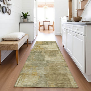 Piper Looms Chantille Abstract ACN2069 Khaki Machine Washable Area Rug Runner Lifestyle Image Feature