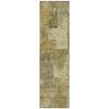 Piper Looms Chantille Abstract ACN2069 Khaki Machine Washable Area Rug Runner Main Image
