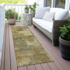 Piper Looms Chantille Abstract ACN2069 Khaki Machine Washable Area Rug Runner Outdoor Lifestyle Image Feature