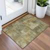 Piper Looms Chantille Abstract ACN2069 Khaki Machine Washable Area Rug Scatter Lifestyle Image Feature